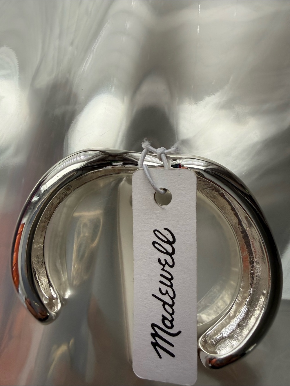 Madewell Polished Silver Sculptural Cuff Bracelet - Picture 6 of 11